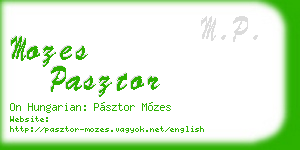 mozes pasztor business card